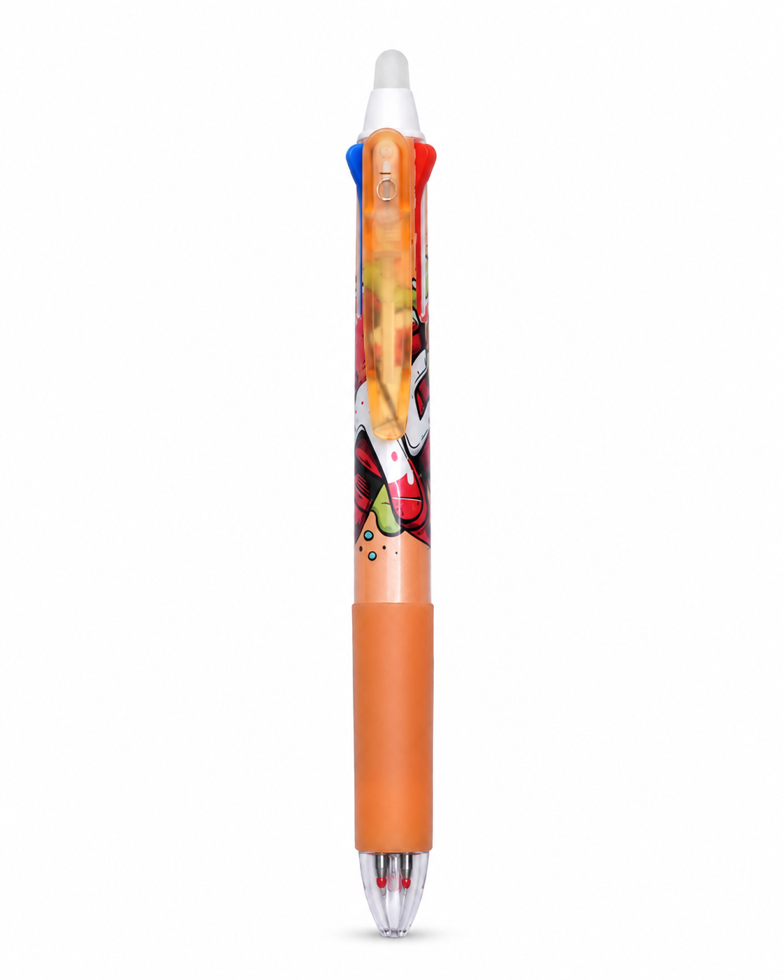 Stylo gel effaçable 3 couleurs ZAC – Street Art – Bleu, noir et rouge