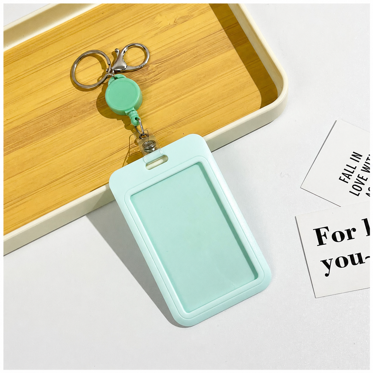 Porte-carte étudiant ZAC avec enrouleur rétractable et mousqueton