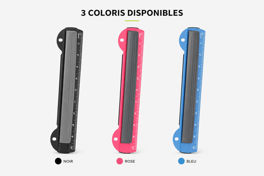 Perforatrice nomade pour classeur 3 trous - 2 en 1 perforeuse / règle