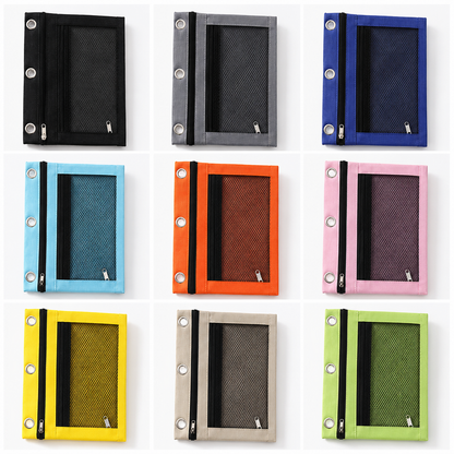 Trousse 3 anneaux ZAC – Double compartiment pour classeur zippé