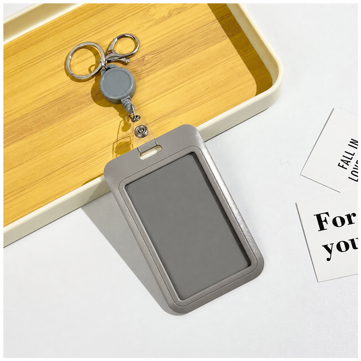 Porte-carte étudiant ZAC avec enrouleur rétractable et mousqueton