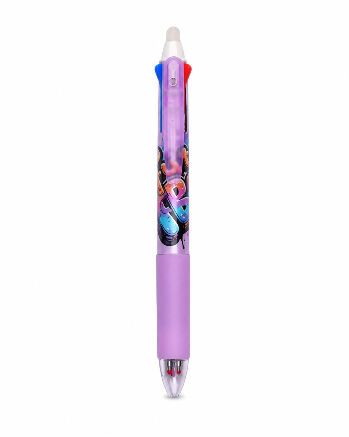 Stylo gel effaçable 3 couleurs ZAC – Street Art – Bleu, noir et rouge