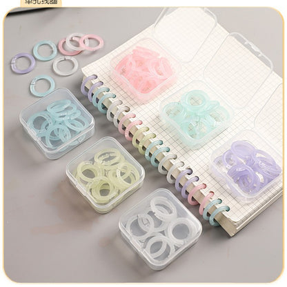 Lot de 20 anneaux de reliure ouvrables ZAC – 6 couleurs pastel