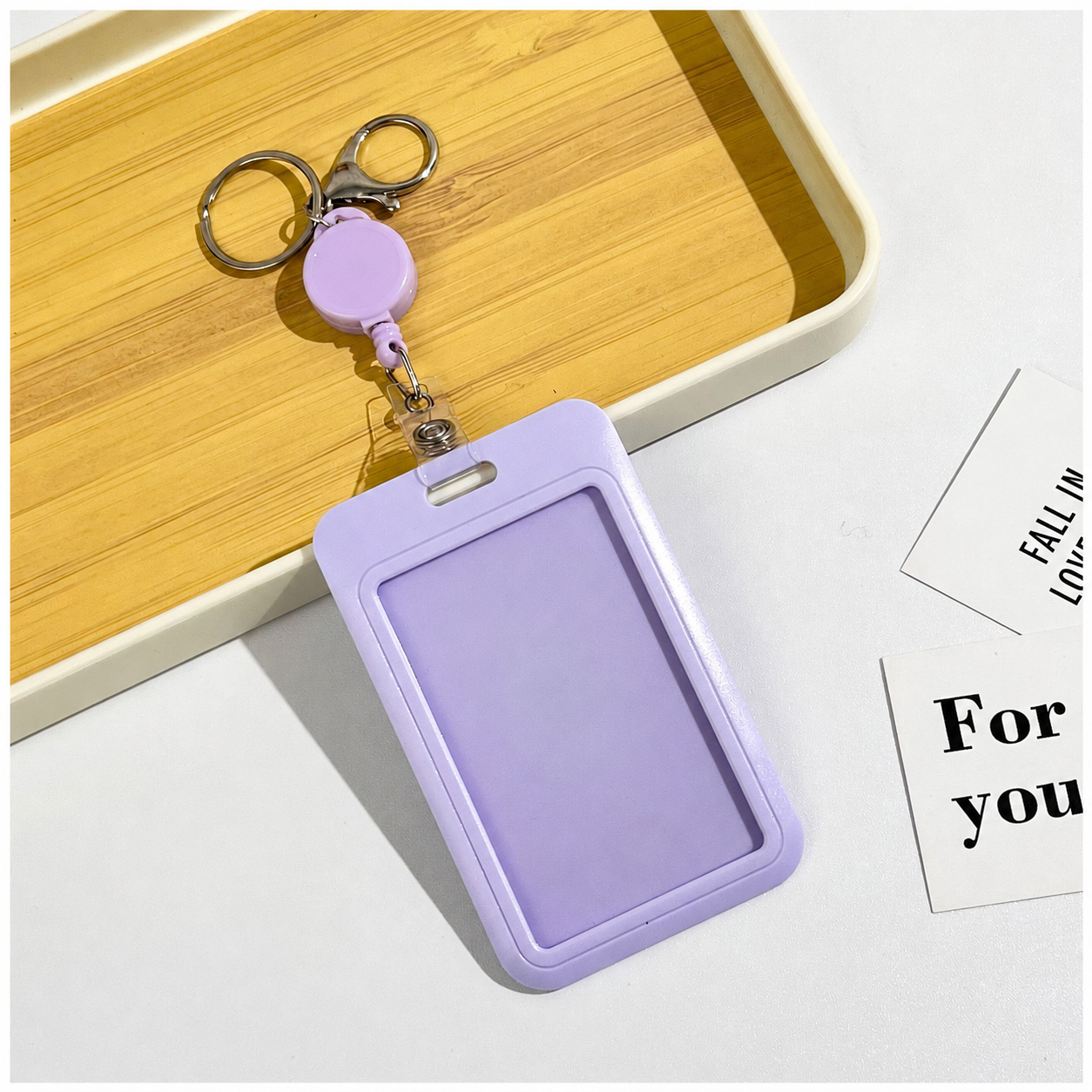 Porte-carte étudiant ZAC avec enrouleur rétractable et mousqueton