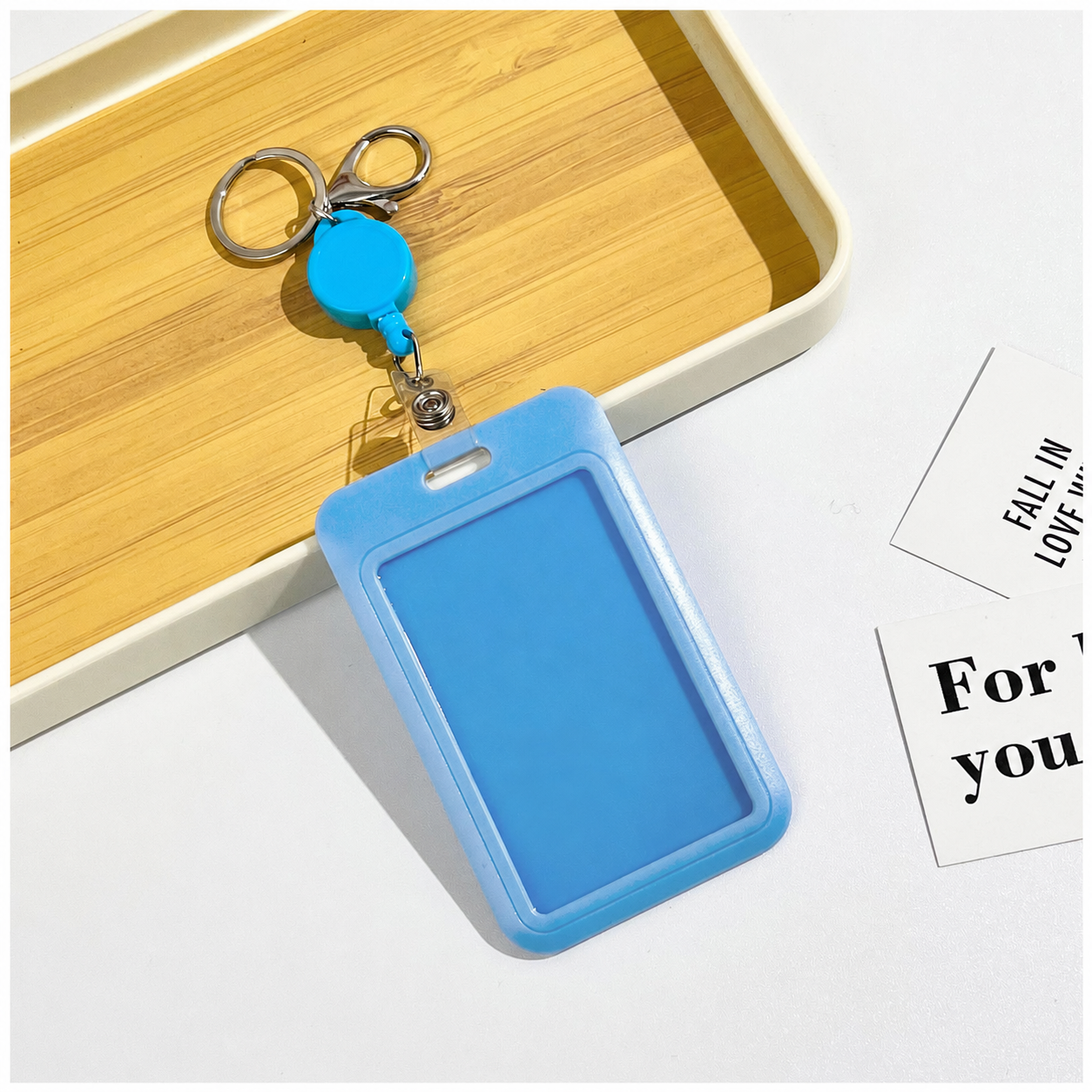 Porte-carte étudiant ZAC avec enrouleur rétractable et mousqueton