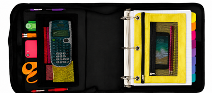 Trousse 3 anneaux ZAC – Double compartiment pour classeur zippé